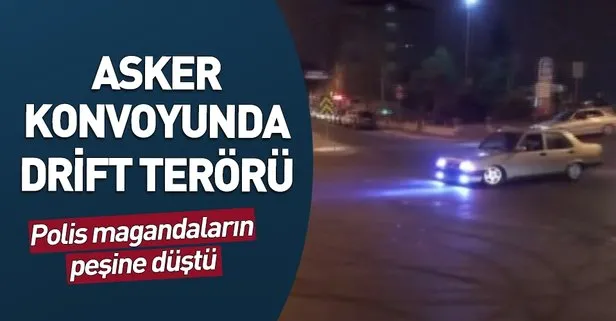 İstanbul’da asker konvoyunda drift terörü