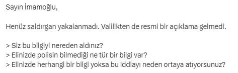 AK Parti programına silahlı saldırı sonrası CHP'li İBB Başkanı Ekrem İmamoğlu'ndan tepki çeken paylaşım | Aziz Yeniay tepki: Kimden aldın bilgiyi?-8