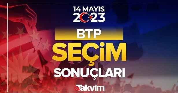 Bağımsız Türkiye Partisi oy oranları 2023! BTP kaç Milletvekili çıkardı? 14 Mayıs Pazar il il seçim sonuçları, oy oranları!