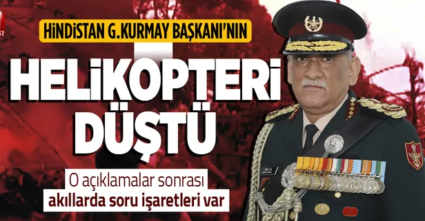 SON DAKİKA: Hindistan Genelkurmay Başkanı Rawat helikopter kazasında yaşamını yitirdi! Akıllarda soru işaretleri...