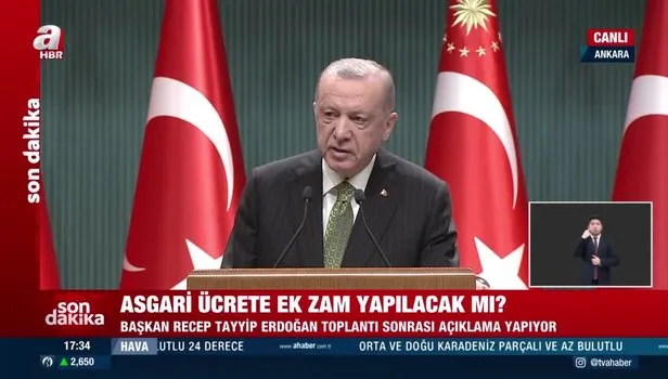 A HABER CANLI YAYIN İZLE! Cumhurbaşkanı Recep Tayyip Erdoğan Kabine Toplantısı sonrası ulusa sesleniyor!