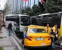 Son dakika: Şişli’de feci kaza! Servis minibüsü önce iki İETT otobüsüne ardından taksiye çarptı