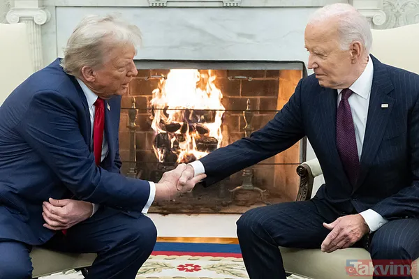 4 YIL SONRA İLK KEZ BEYAZ SARAY'DA Mevcut Başkan Joe Biden'ın daveti üzerine 4 yıl sonra ilk kez Beyaz Saray'a giden Trump Oval Ofis'te Joe Biden ile el...