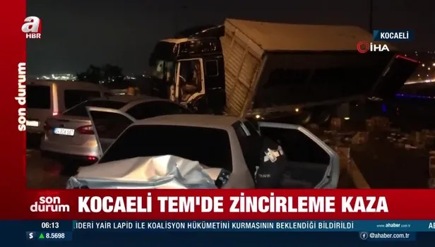 SON DAKİKA: TEM Otoyolu'nda zincirleme kaza: 20 araç birbirine girdi