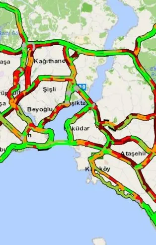 İstanbul'da trafik durma noktasına geldi! Trafik yoğunluğu yüzde 62 olarak ölçüldü