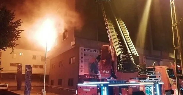 Ümraniye'de korkutan yangın