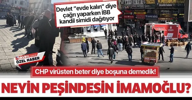 İBB’den tepki çeken uygulama! Devlet korona nedeniyle evde kal çağrısı yaparken İmamoğlu kandil simidi dağıttı!