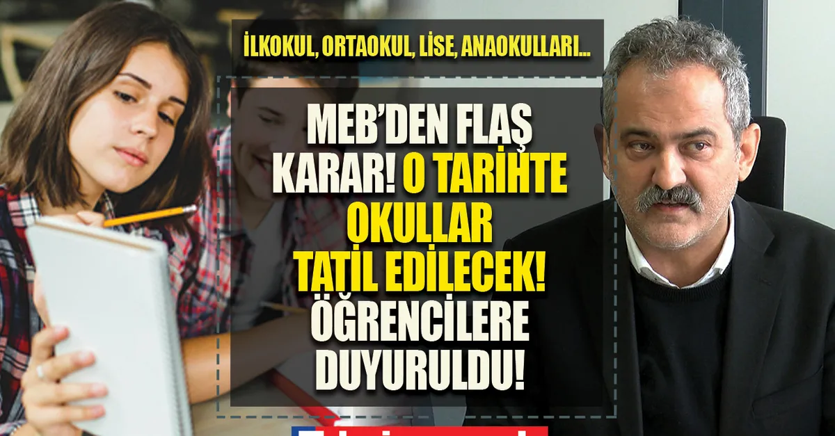 Okul öncesi, 1,2,3,4,5,6,7,8,9,10,11,12. sınıflar Ramazan’da... MEB’den flaş karar, kabul edildi! Milli Eğitim Bakanı Mahmut Özer ’Tatil’ diyerek duyurdu!