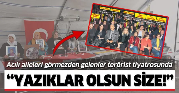 Evlat nöbetindeki annelerden Demirtaş'ın tiyatrosuna gidenlere sert tepki: "Yazıklar olsun size"