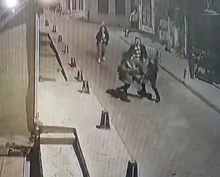 Beyoğlu’nda kadına şiddet! Şişeyle vurdu yerde tekmeledi