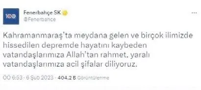 1675728496765.jpeg Türkiye tek yürek! Deprem sonrası 4 büyükler olmak üzere tüm kulüpler harekete geçti-5