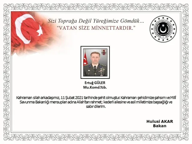 SON DAKİKA: MSB duyurdu: 1 asker şehit oldu-1