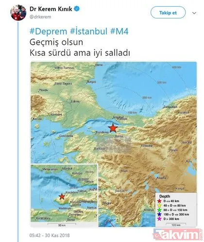 Yalova Çınarcık’ta deprem oldu! Sosyal medya deprem ile sallandı
