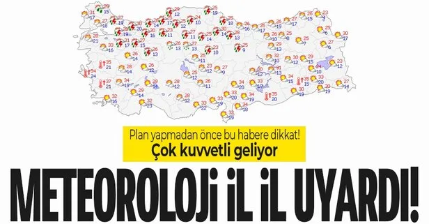2 bölge 9 il için yağış uyarısı