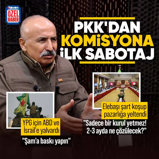 PKKdan komisyona ilk sabotaj! Elebaşı Mustafa Karasu şart koşup pazarlığa yeltendi | YPG için ABD ve İsraile yalvardı
