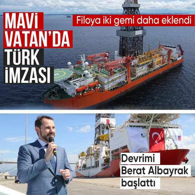Mavi Vatanda Türk imzası! Enerji filosuna 2 yeni gemi! Bakan Bayraktar: Dünyanın ilk 4 filosundan biriyiz