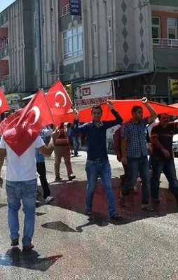 Kahta'da teröre lanet yağdı