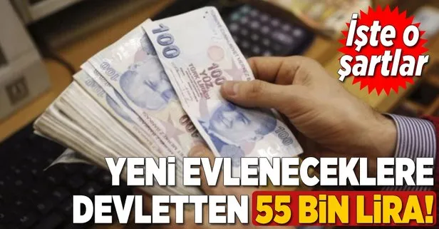 Yeni evleneceklere devletten 55 bin lira!