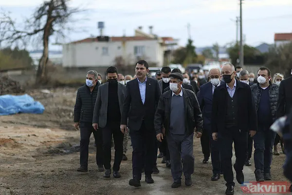 Çevre ve Şehircilik Bakanı Murat Kurum, Antalya'nın Manavgat ilçesinde yangından en çok etkilenen köyü ziyaret etti - 8