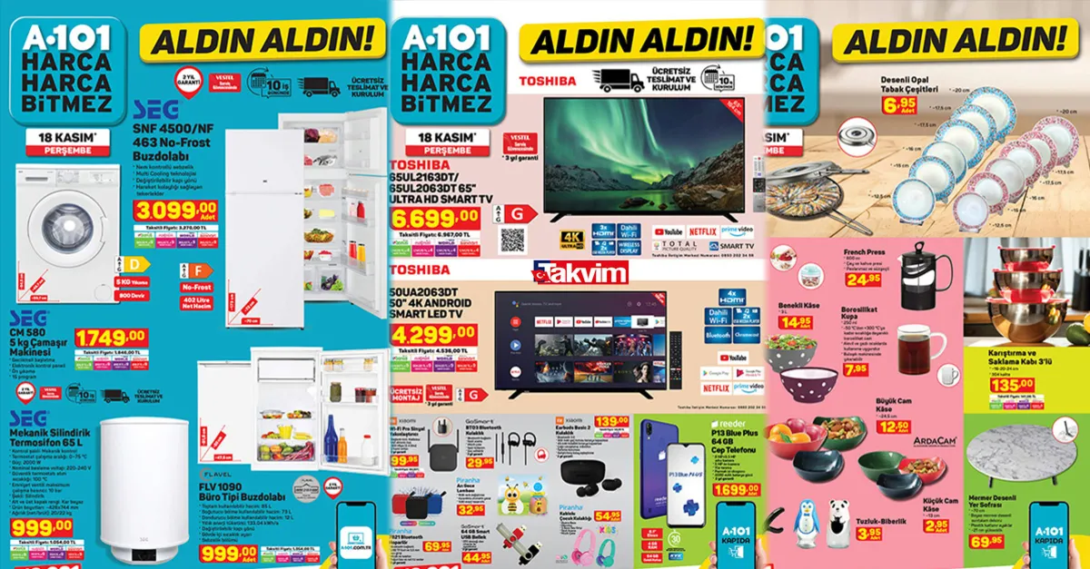 A101 hafta sonu indirimleri belli oldu! Bugün başladı peynir ekmek gibi gidiyor! 10 TL’nin altına düştü! Desenli tabak, tava, termos...