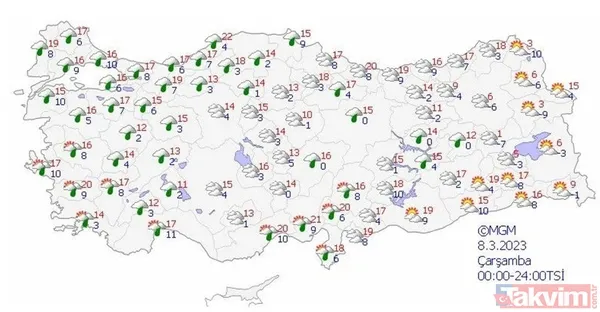 HAVA DURUMU | Meteoroloji'den sağanak yağış uyarısı! Harita paylaşıldı | 4 Mart 2023 hava durumu - 21