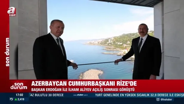 Başka Erdoğan ile İlham Aliyev Rize-Artvin Havalimanı açılışı sonrası görüştü