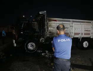 Adana’da park halindeki kamyon yandı