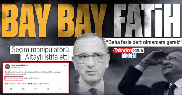 Seçim gecesi muhalefet seçmenini aldatan kronik tetikçi Fatih Altaylı, Habertürk'ten ayrıldı: Daha fazla dert olmamam gerek