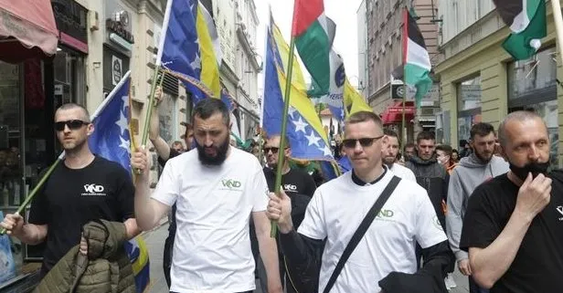 Saraybosna’da Filistin’e destek yürüyüşü
