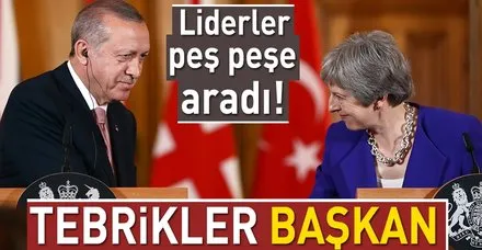 Dünya liderlerinden Türkiye'nin ilk 'Başkan'ı Erdoğan'a tebrik telefonları