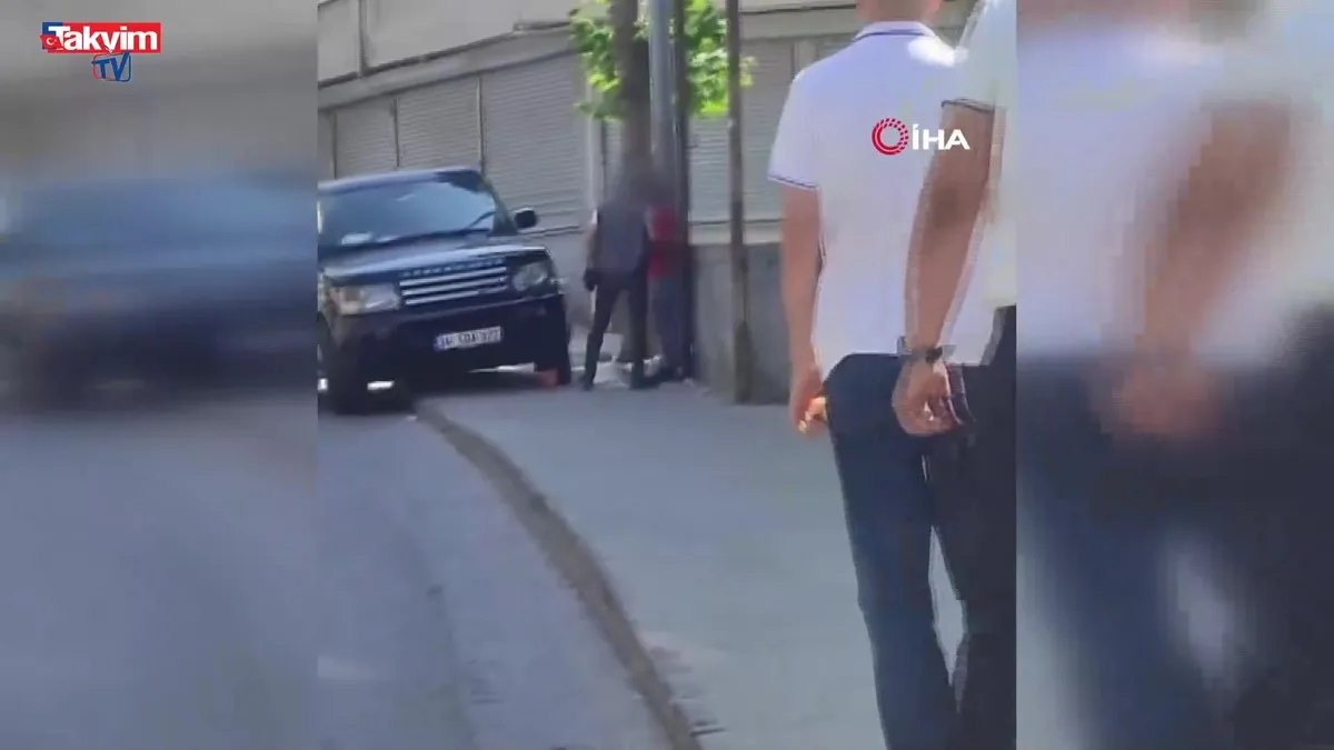 Arnavutköy'de kadına şiddet kamerada!
