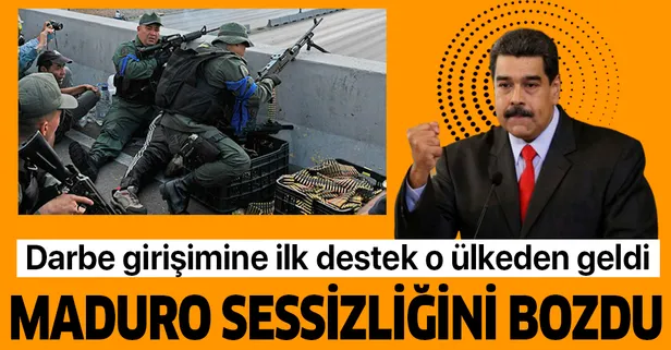 Son dakika: Venezuela'da darbe girişimi! Ve Maduro'dan ilk açıklama