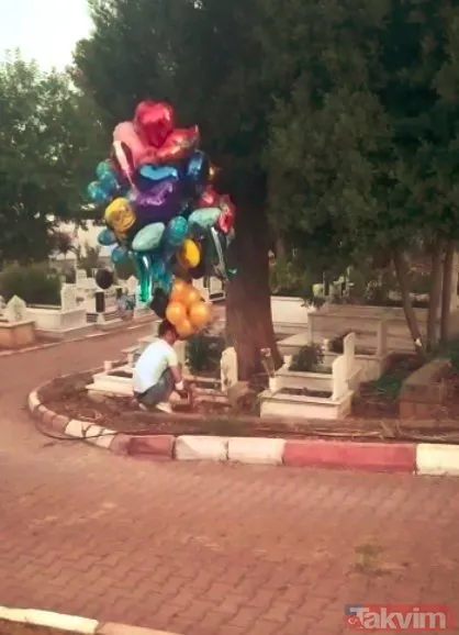 Antalya’da yürek burkan olay! Bedava balon teklif ettiği kadının çocuğunun öldüğünü öğrendi tüm çocuk mezarlarını balonla süsledi