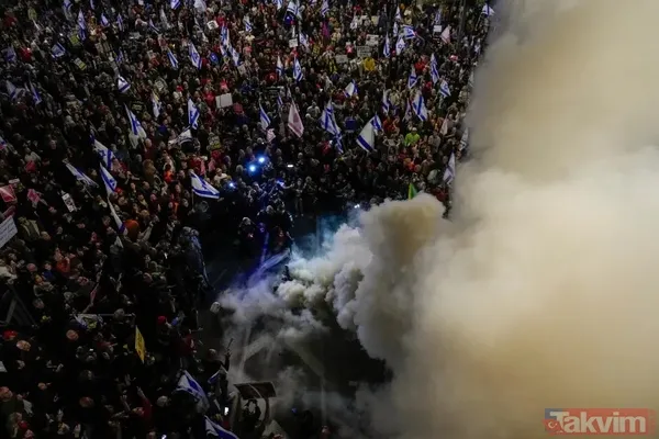 Tel Aviv yangın yeri! Katil Netanyahu karşıtı İsrailliler sokakları ateşe verdi - 6