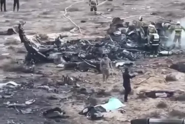 Uçak kazası enkazından kahreden görüntü!