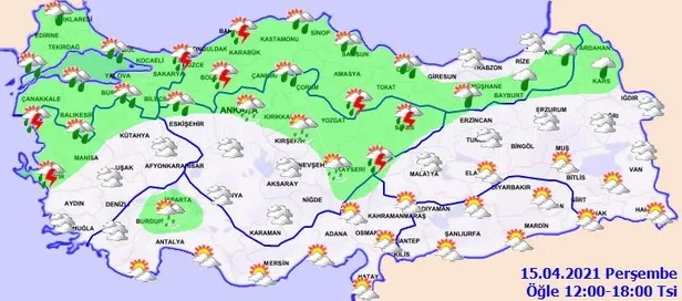 HAVA DURUMU | Meteoroloji İstanbul için saat verdi: Sağanak yağış geliyor | 15 Nisan hava durumu raporu-4