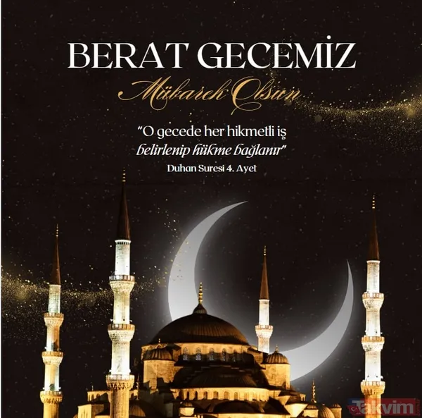 Berat Kandili mesajları ve sözleri hayırlara vesile olsun! BERAT KANDİLİ kısa, güzel, dualı, ayetli WhatsApp, Facebook kandil resimli mesajları - - 3