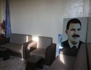Rasulayn'da terör örgütünün kullandığı merkezde teröristbaşı Öcalan'ın posterleri
