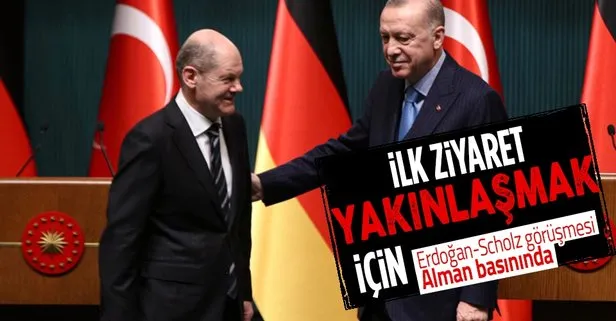Başkan Recep Tayyip Erdoğan-Almanya Başbakanı Olaf Scholz görüşmesi Alman basınında: Dostça görüşme fikir alışverişi