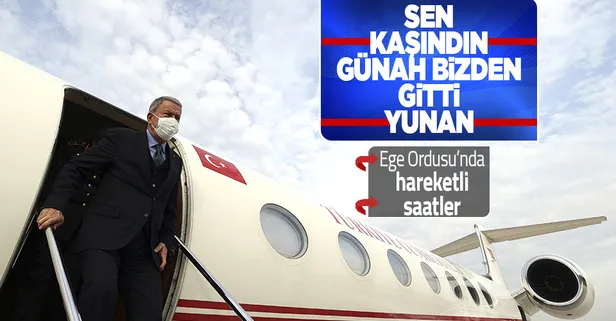 Son dakika: Milli Savunma Bakanı Hulusi Akar, TSK komuta kademesi ile Ege Ordusu’nda