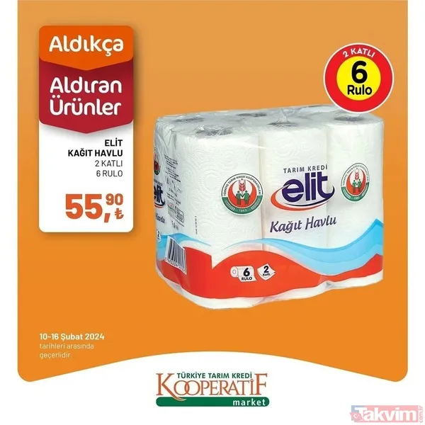 Tarım Kredi market 10-16 Şubat fiyat listesi! 41 üründe dev indirim! Peynir, 94.90 TL, Çay 54.90 TL, 6'lı kağıt havlu 54.90 TL... - 16