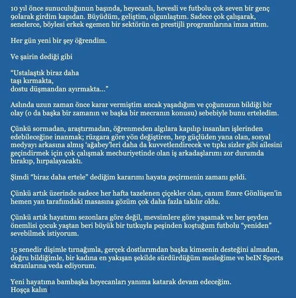 SON DAKİKA: Spor spikeri Nazlı Canyurt beIN Sports'tan ayrıldı-2