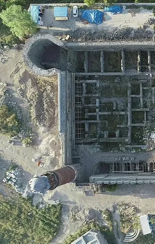 Tarihi Erzurum Kalesi'nde 150 yıllık 3 fünye bulundu