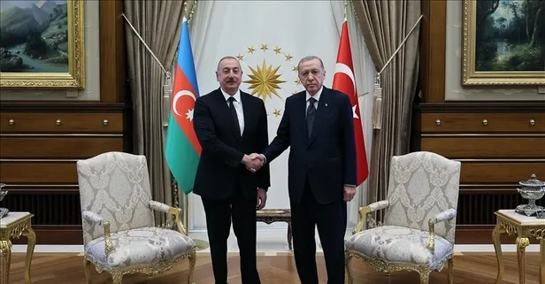 Başkan Recep Tayyip Erdoğan, Azerbaycan Cumhurbaşkanı İlham Aliyev ile görüştü! Konu Suriye