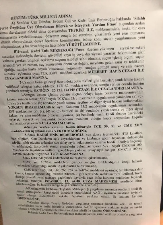 İşte Enis Berberoğlu'nun ceza aldığı suç kapsamı!-2
