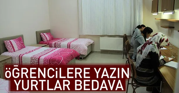 Öğrencilere yazın yurtlar bedava