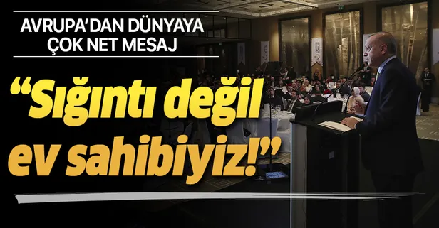 Başkan Erdoğan Cenevre'de konuştu: Tarih boyunca olduğu gibi bugün de Avrupa'da ev sahibiyiz