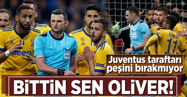 Juventus taraftarı Michael Oliver'ın peşini bırakmıyor