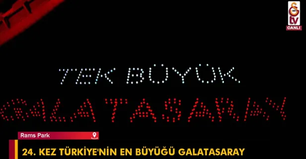 Galatasaray'dan gökyüzünde sarı kırmızı drone şov!