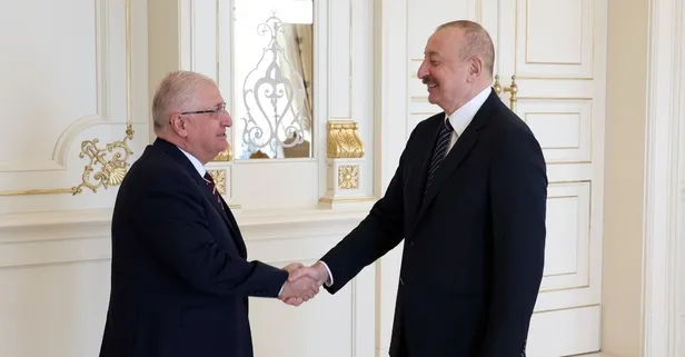 Azerbaycan Cumhurbaşkanı Aliyev, Milli Savunma Bakanı Güler'i kabul etti